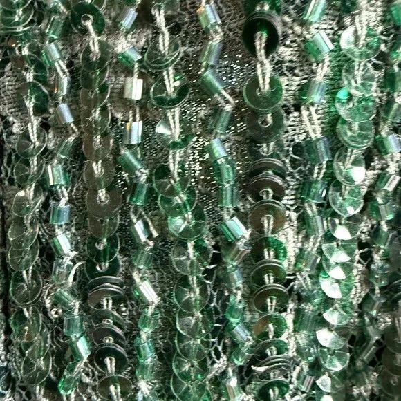 Mac Duggal 93676 Beaded Lace Long Sleeve Formal Gown Dress Green 18 NWT $458 - Picture 7 of 8